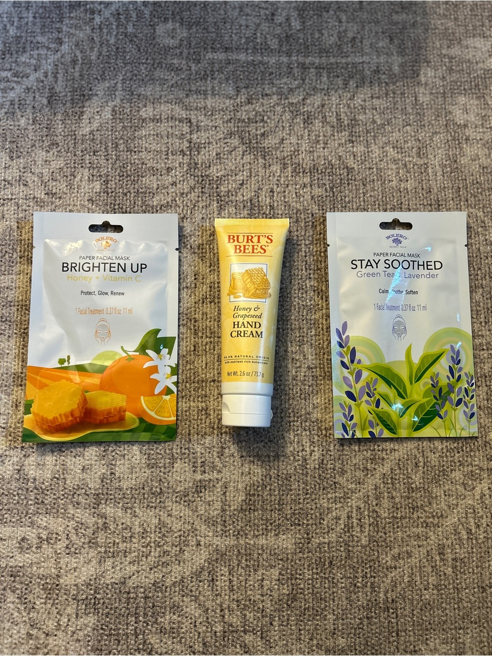 NEW Bolero Face Masks & Burt’s Bees Hand Cream Bundle